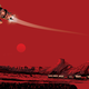 The Serenity carves a crimson path on the cover of Firefly #4.